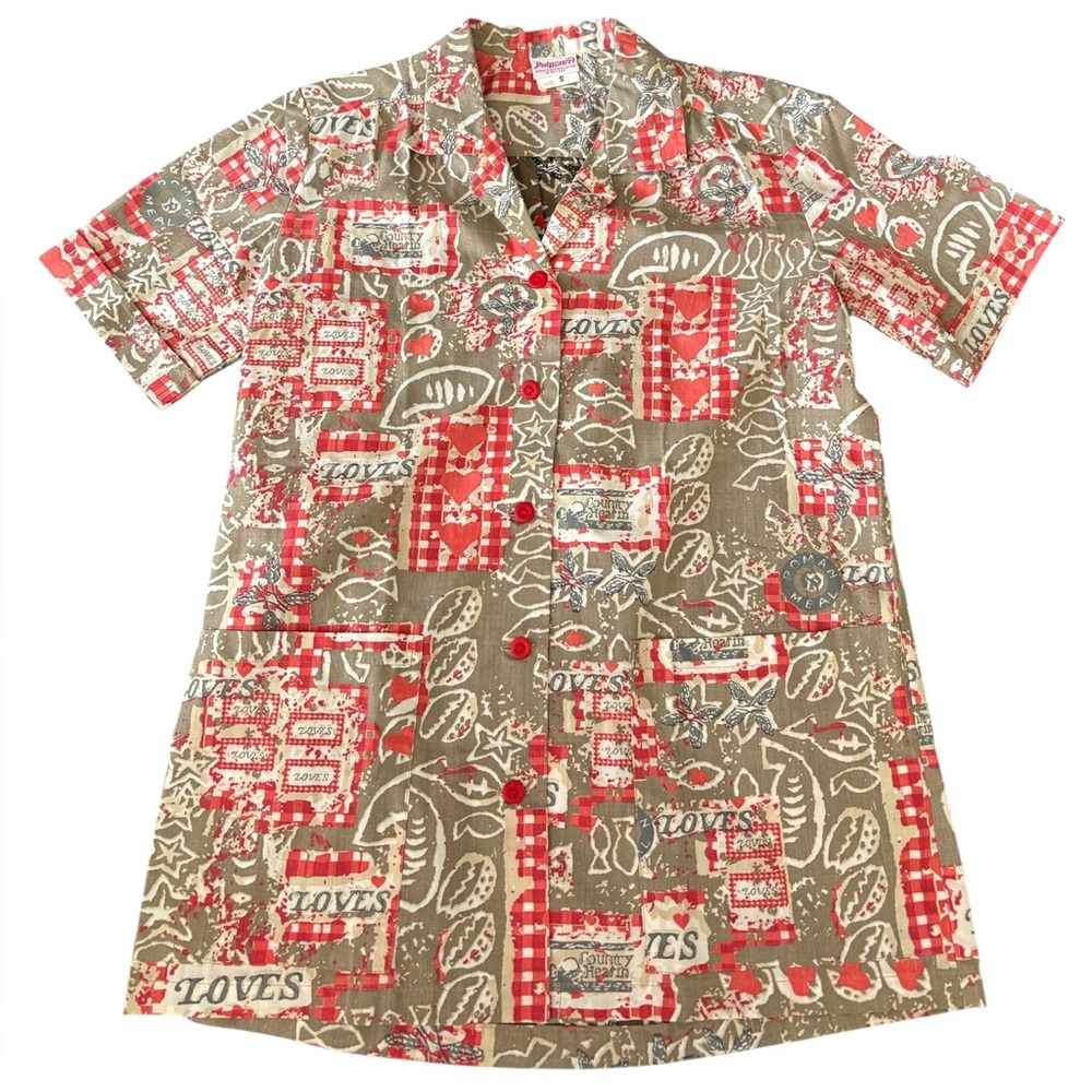 Vintage Potpourri Loves Bakery Button-Down Shirt